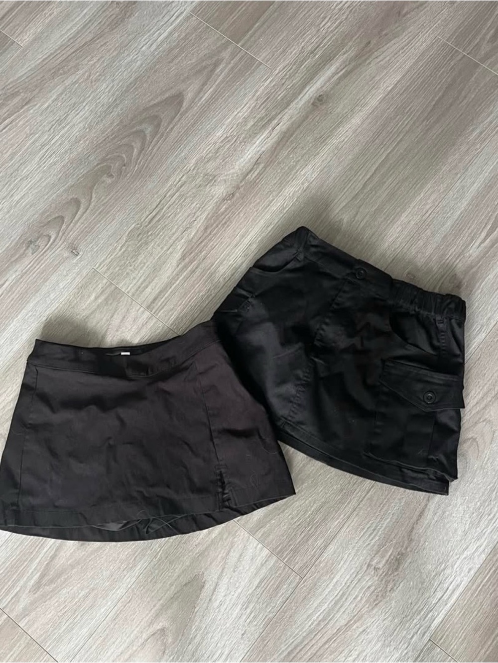 Garage Black Skort with Front Overlap